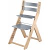 Jídelní židlička Wood Partner Sandy přírodní / lak / šedá