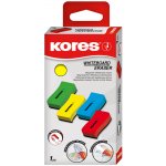 KORES Magnetická stírací houbička na bílé tabule, mix barev – Zbozi.Blesk.cz