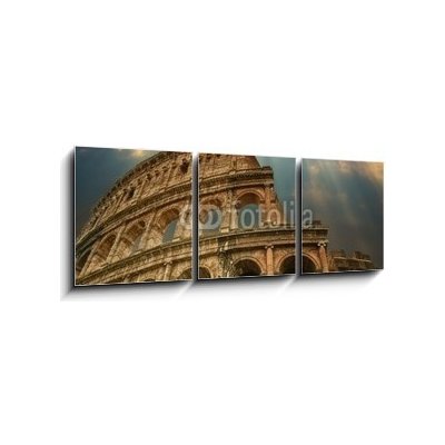 Obraz 3D třídílný - 150 x 50 cm - Great Colosseum in Rome Velké koloseum v Římě – Zbozi.Blesk.cz