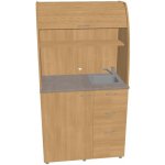 OFFICE PRO HOBIS kuchyň s dřezem a baterií, pravá - KU 3 1 P, dub – Zboží Dáma