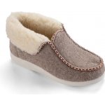 decoDoma dámské vysoké bačkory s ovčí vlnou béžové – Zboží Dáma