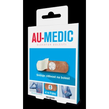 Au-Medic blokátor bolesti náplasti crystal tape 4 ks