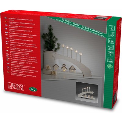 Konstsmide LED dřevěná silueta s kometou a hvězdami 8 diod 37 x 45 cm – Hledejceny.cz