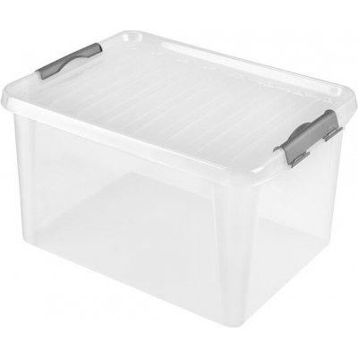 BOX ÚLOŽNÝ S VÍKEM 31L, PLAST, 48X35X25CM Heidrun – Zboží Mobilmania