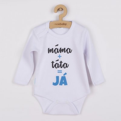 Body s potiskem New Baby máma plus táta rovná se JÁ modrá – Zbozi.Blesk.cz