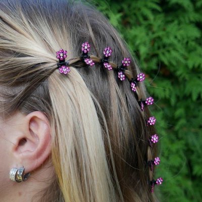 Sponky do vlasů kytičky 12 ks růžové – Zboží Mobilmania