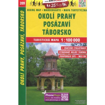 Okolí Prahy Posázaví Táborsko mapa 1:100 000 č. 209