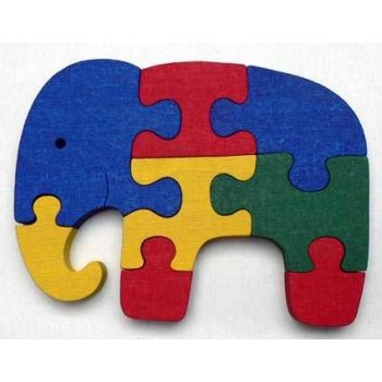 Makovský vkládací puzzle Slon bez rámečku