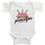 Dětské BODY TATÍNKOVA PRINCEZNA Černá Růžová bodýčko BÍLÉ – Zboží Dáma