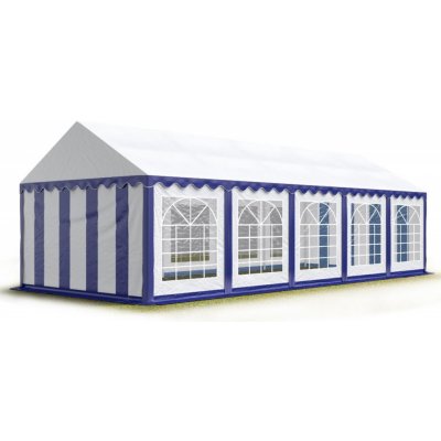 Pártystany Jičín Zahradní Party stan 5x10m PVC PREMIUM Modro-bílá – Zboží Dáma