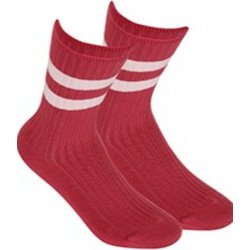 Netlačící dámské žebrované ponožky W.995 růžová