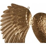 Zlatá nástěnná dekorace andělská křídla se srdcem Angel Wings - 74*1*63 cm – Zbozi.Blesk.cz
