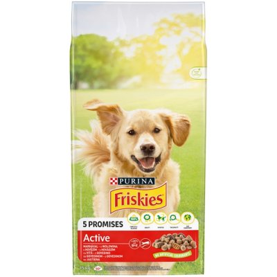 Purina Friskies Active s hovězím 15 kg