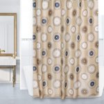 Bellatex Koupelnové závěsy, Kolo hnědá - 180x200 cm – Hledejceny.cz