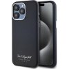 Pouzdro a kryt na mobilní telefon Apple Karl Lagerfeld Grained PU Hotel RSG Zadní Kryt pro iPhone 15 Pro Black KLHCP15LPGWCMKHK