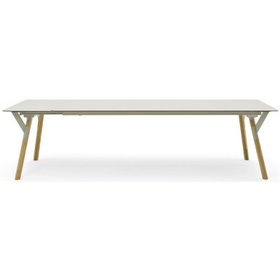 Varaschin rozkládací Link obdélníkový 240-295x100x72 cm rám kov nohy teak deska HPL kat. B – Hledejceny.cz