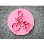 TVOŘÍTKO Cyklista - razítko Rozměr: 7 cm, + Vykrajovátko: Ano – Zboží Mobilmania