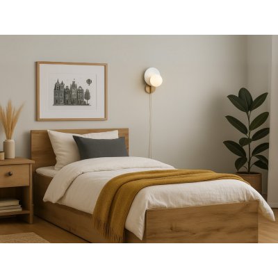 Textilomanie Sofia dub artisan s laťkovým roštem bez matrace – Zboží Mobilmania
