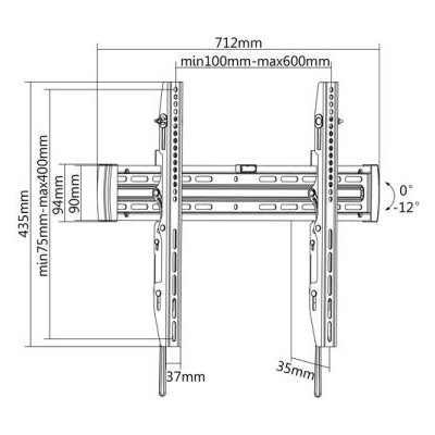 Digitus VESA LCD/LED na zeď do 178cm, 75kg DA-90352