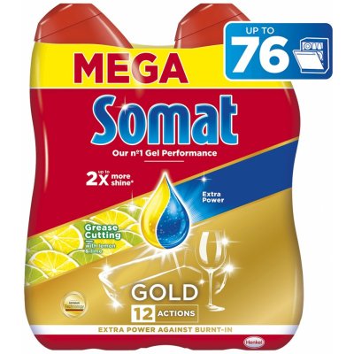 Somat Gold Grease Cutting Lemon & Lime gel do myčky 2 x 684 ml – Zbozi.Blesk.cz