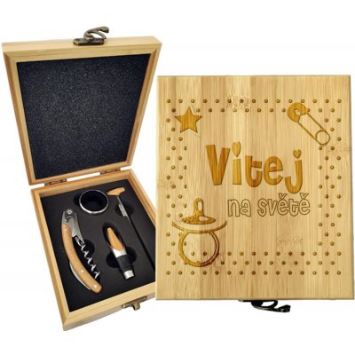 Sablio Dárková sada na víno Vítej na světě 2: 147×168×49 mm – Hledejceny.cz