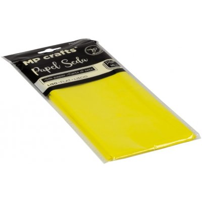 Hedvábný balicí papír 500 x 660 mm, citrónově žlutý, 10 archů