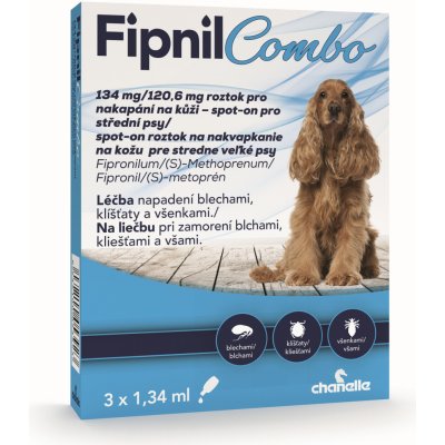 Fipnil Combo Spot-on dog M 134 / 120,6 mg 3 x 1,34 ml – Zboží Mobilmania