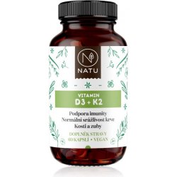 NATU Vitamin D3 + K2 60 kapslí