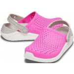 Crocs LiteRide Clog K Electric Pink White 205964 6QR J6 růžová – Hledejceny.cz