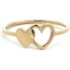 Prsteny Beny Jewellery Zlatý Prsten Spojená Srdce 7131786
