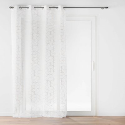 Douceur d'intérieur Záclona se zlatým potiskem, LOUXOR, 140 x 240 cm, bílá bílá – Hledejceny.cz
