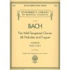 Noty a zpěvník Bach The Well-Tempered Clavier Dobře temperovaný klavír, Complete books 1 & 2