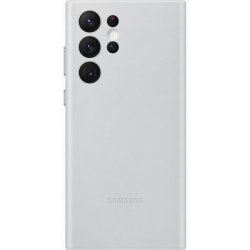 Samsung Galaxy S22 Ultra Kožený zadní kryt Light Gray EF-VS908LJEGWW