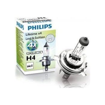 Philips LongLife EcoVision 12342LLECOC1 H4 P43t-38 12V 60/55W
