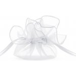 PartyDeco Stahovací sáček z organzy bílý 25 cm 10 ks – Zboží Mobilmania
