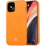 Pouzdro Goospery lesklé z měkkého plastu iPhone 12 Pro Max - neonově oranžové