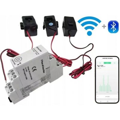 Třífázový Wi-Fi obousměrný elektroměr Tuya s proudovými transformátory – Zboží Mobilmania