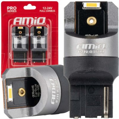 LED žárovky FULL CANBUS PRO WY21W 2x1860 SMD amber 12V 24V AMIO-03600 – Hledejceny.cz
