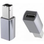 OEM USB C female - USB2.0 B Male hliníková kur31-23 – Zboží Živě