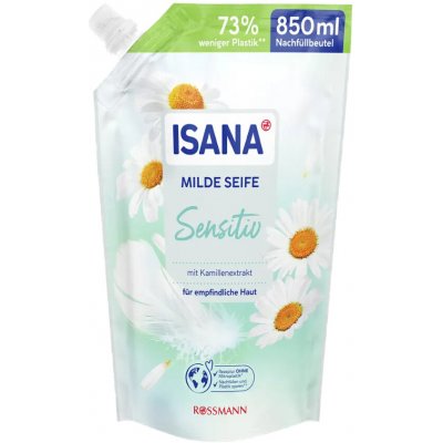 Isana tekuté mýdlo náhradní náplň Sensitive 850 ml – Zboží Dáma