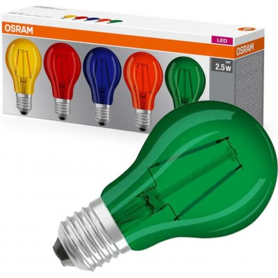 Osram 5PAK LED žárovka LED E27 A60 2W 235lm 2700K Teplá bílá 300° Filament Star Mix barev OSRLED4026 – Hledejceny.cz