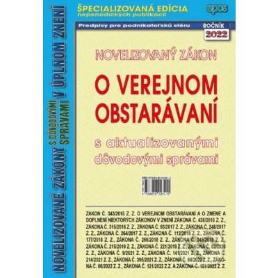 Novelizovaný zákon o verejnom obstarávaní - Epos – Hledejceny.cz