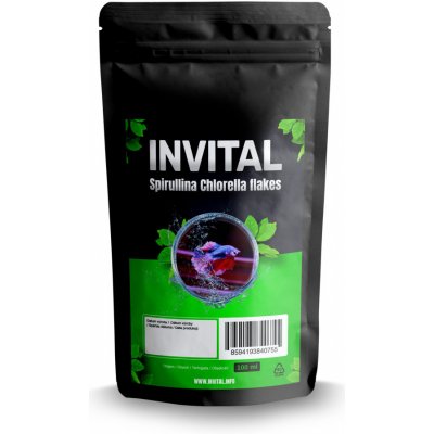 Invital Spirullina Chlorella flakes 100 ml