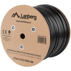 Lanberg LCU6-21CU-0305-BK Cat6 U/UTP (UTP) outdoor, 305m, černý