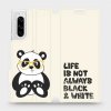 Pouzdro a kryt na mobilní telefon Sony Pouzdro Mobiwear parádní flip Sony Xperia 5 - M041S Panda - life is not always black and white