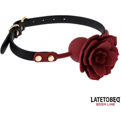 LateToBed BDSM Line Breathable Ball Gag with Rose