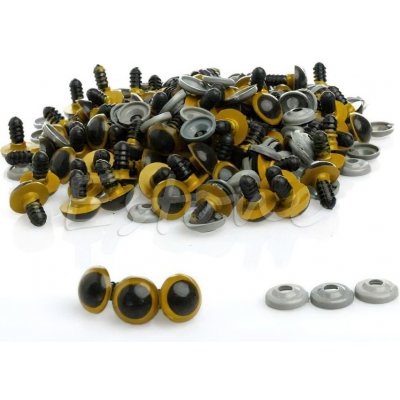 Bezpečnostní oči, jednobarevné žluté, průměr 8mm – Hledejceny.cz