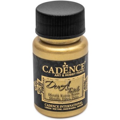 Metalická Cadence Barva na textil Dora Textile bílé zlato / 50 ml – Zboží Dáma
