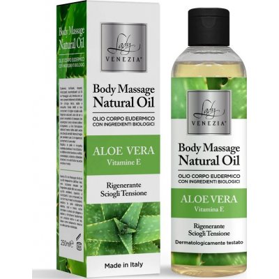 Lady Venezia Body Massage Natural Oil Aloe Vera tělový masážní přírodní olej s Aloe Vera 250 ml – Zboží Mobilmania