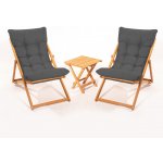 Hanah Home zahradní set nábytku 3 ks MY005 světlý a šedý – Hledejceny.cz